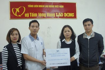 Công đoàn Công ty TNHH Power Logics Vina ủng hộ đồng bào miền Trung