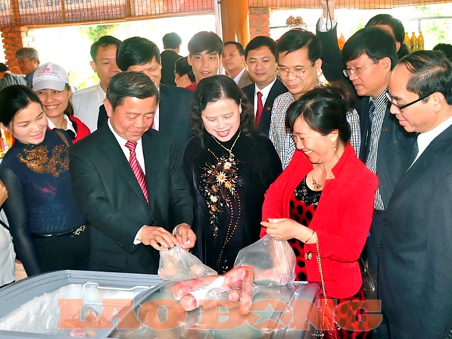 Lãnh đạo tỉnh Hà Tĩnh giới thiệu đặc sản lộc nhung với các bộ ngành trung ương