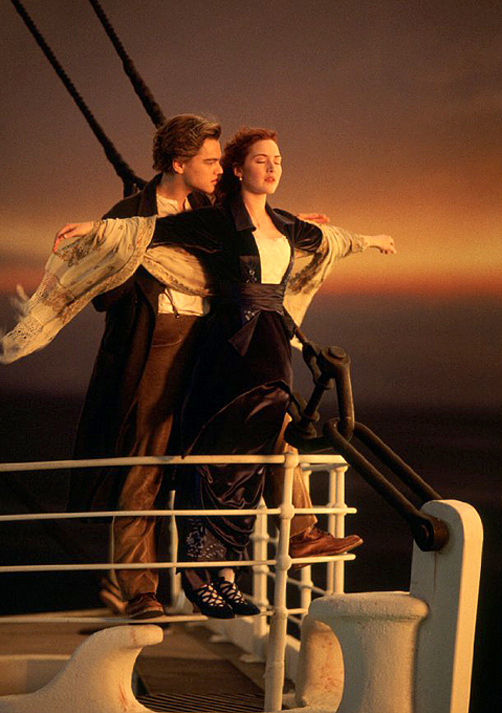 Một trong những cảnh quay để đời của Kate Winslet trong Titanic.