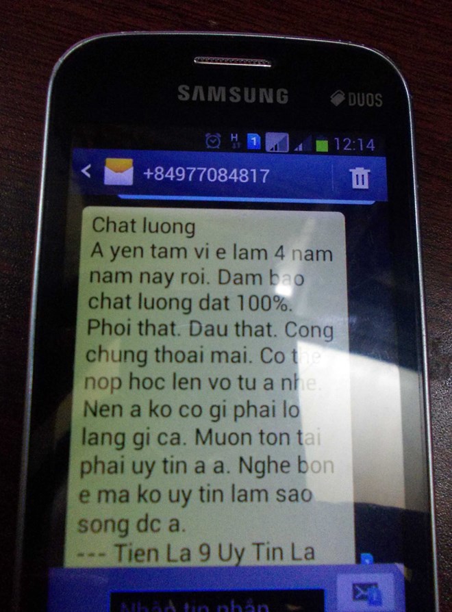 Rao bán bằng giả qua SMS