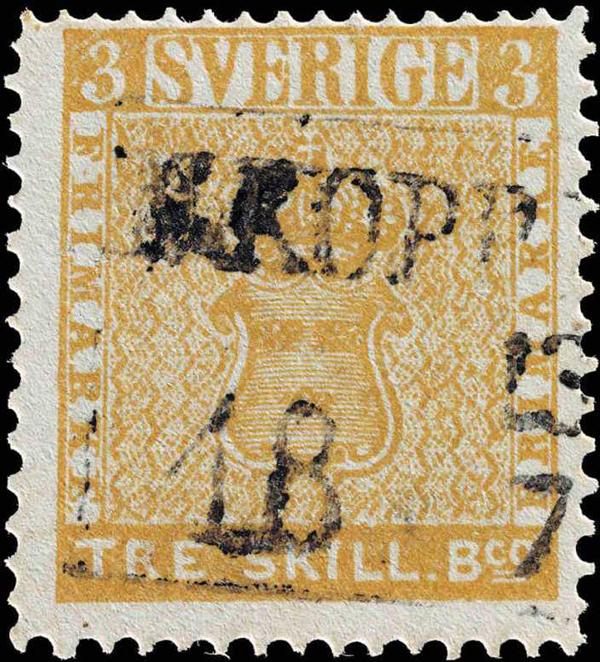 Con temTreskilling Yellow của Thụy Điển phát hành năm 1855 (giá3,14 triệu USD ứng với 66 tỷ đồng):Điều khiến con tem trở nên đáng giá lại xuất phát từ một sai sót. Tất cả các con tem cùng loại có màu xanh lá nhưng riêng con tem này lại bị in nhầm thành màu vàng. Lỗi in sai màu biến con tem tầm thường thành một vật báu hiếm có. Nó được giới chơi tem gọi là “Treskilling Yellow” có nghĩa là “3 đồng vàng”.