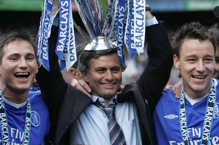 2- Jose Mourinho (1/6/2004 – 19/9/2007): 70,8%