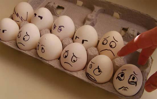 Những khuôn mặt hài hước trên quả trứng
