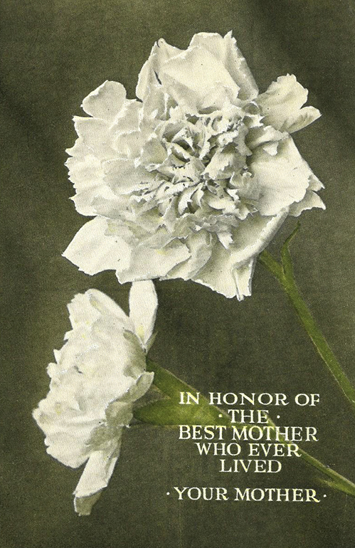 Một tấm thiệp của hãng tàu hỏa Northern Pacific Railway, Mỹ năm 1915, với dòng chữ: Để vinh danh người Mẹ tuyệt vời nhất đã từng sống - Mẹ của bạn. Ảnh Internet
