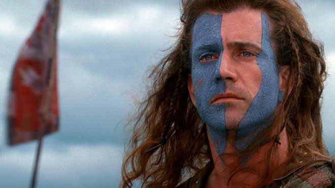 Nam diễn viên Mel Gibson trong phim “Bravehea.